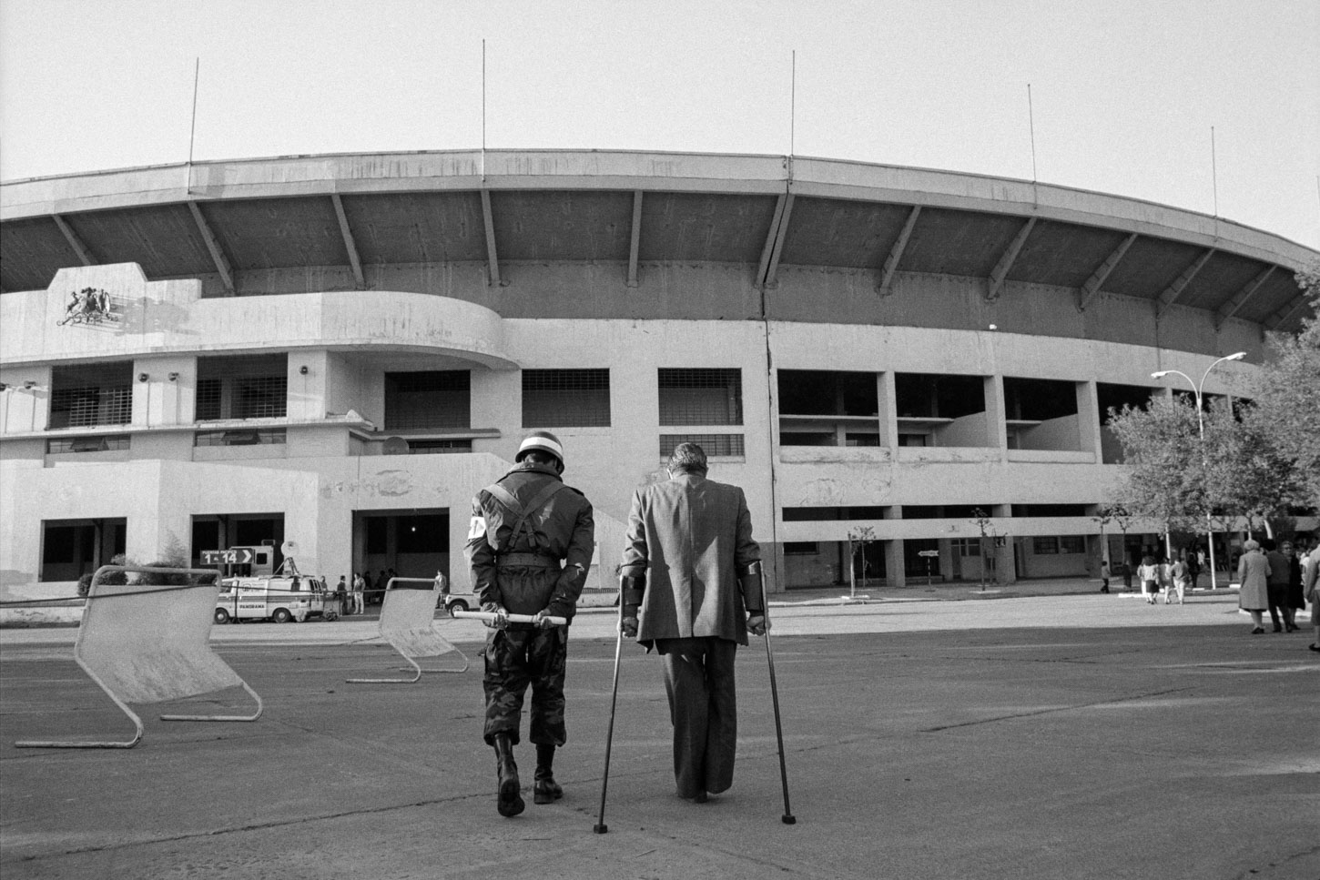 Estadio Nacional sede de votación, Ñuñoa. Santiago, 1988